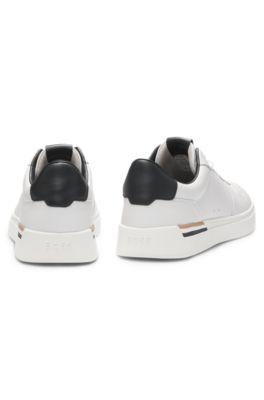 Logo-detail trainers in leather by HUGO BOSS