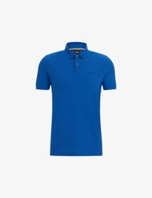 Logo-embroidered short-sleeve cotton polo shirt by HUGO BOSS