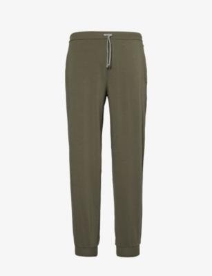 Logo-embroidered stretch-cotton jogging bottoms by HUGO BOSS