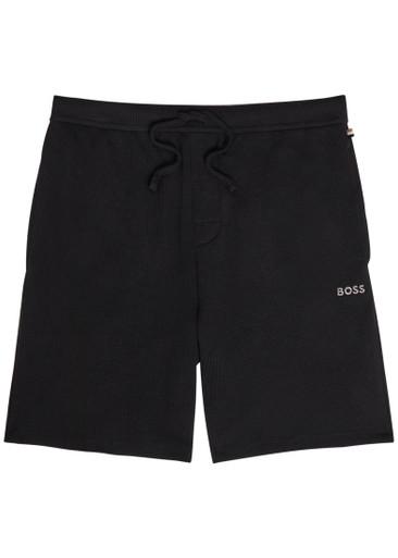 Logo-embroidered waffle shorts by HUGO BOSS