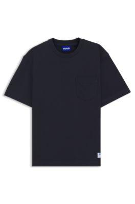 Logo-label T-shirt in cotton jersey by HUGO BOSS