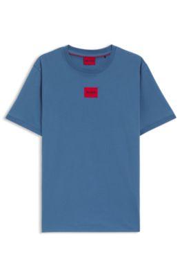 Logo-label T-shirt in cotton jersey by HUGO BOSS