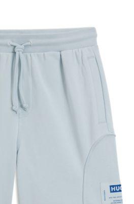 Logo-label shorts in a cotton blend by HUGO BOSS