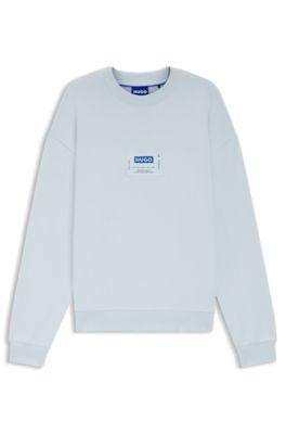 Logo-label sweatshirt in a cotton blend by HUGO BOSS