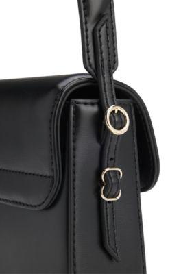 Logo-lettering shoulder bag in faux leather by HUGO BOSS