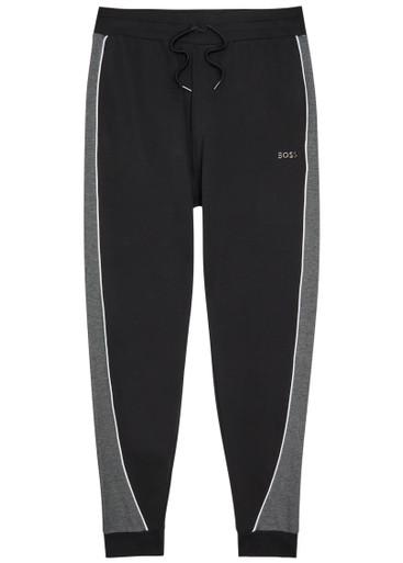 Logo panelled cotton-blend track pants by HUGO BOSS