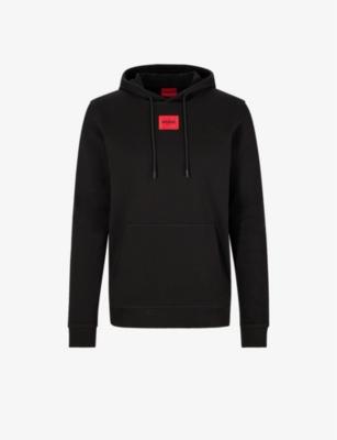 Logo-patch relaxed-fit cotton-jersey sweatshirt by HUGO BOSS