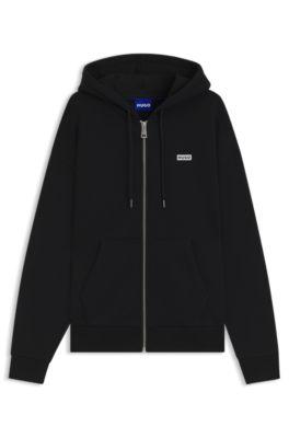 Logo-print hoodie in cotton terry by HUGO BOSS
