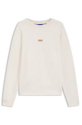 Logo-print sweatshirt in cotton terry by HUGO BOSS