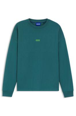 Logo-print sweatshirt in cotton terry by HUGO BOSS