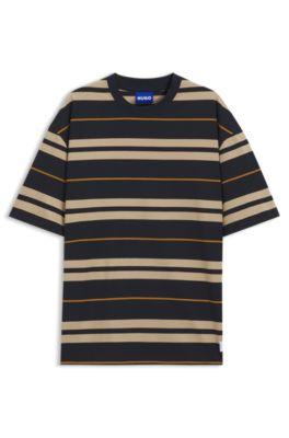 Loose-fit striped T-shirt by HUGO BOSS