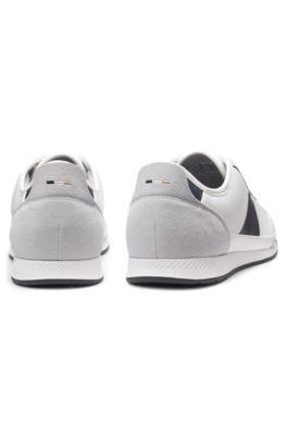 Low-top trainers with structured trims by HUGO BOSS