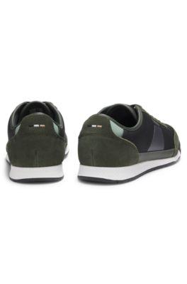 Low-top trainers with structured trims by HUGO BOSS
