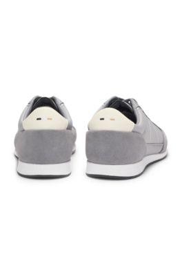 Low-top trainers with suede and faux leather by undefined Low-top trainers with suede and faux leather by undefined