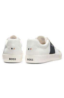 Low-top trainers with suede trims by HUGO BOSS