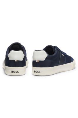 Low-top trainers with suede trims by HUGO BOSS