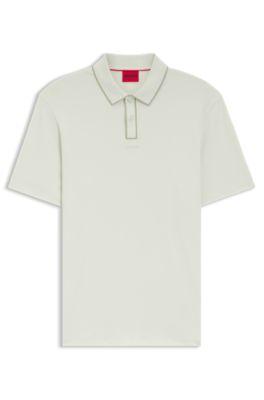 Luxury cotton polo shirt with contrast trim by HUGO BOSS