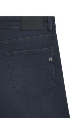 Maine blue regular-fit jeans in knitted denim by HUGO BOSS