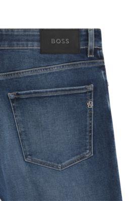 Maine regular-fit jeans in blue soft-touch denim by HUGO BOSS