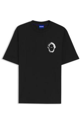 Marine-artwork T-shirt in cotton jersey by HUGO BOSS