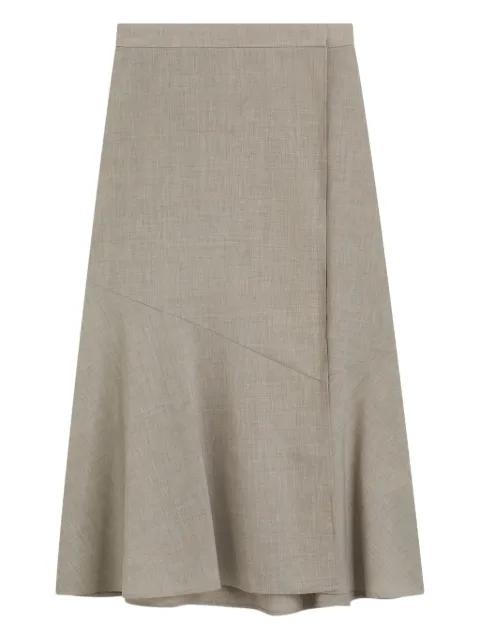Melange A-line skirt in virgin wool by HUGO BOSS