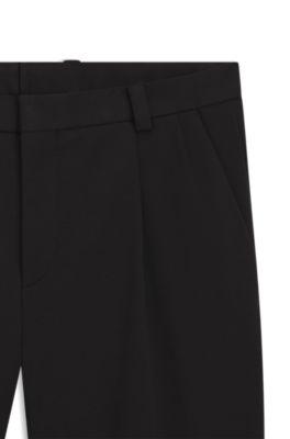 Melange modern-fit trousers in a cotton blend by HUGO BOSS