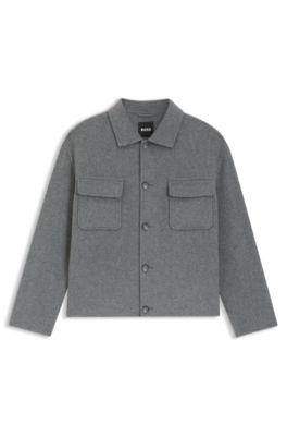 Melange relaxed-fit jacket in a wool blend by HUGO BOSS