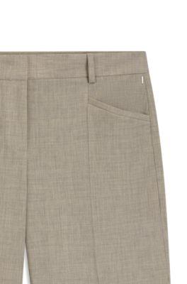 Melange relaxed-fit trousers in virgin wool by HUGO BOSS