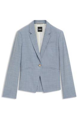 Melange slim-fit blazer in virgin wool by HUGO BOSS
