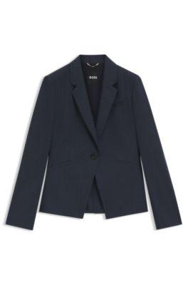 Melange slim-fit blazer in virgin wool by HUGO BOSS