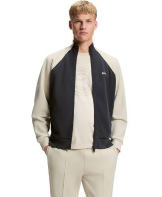 Men's Cotton-Blend Contrast Piping Sweatshirt by HUGO BOSS