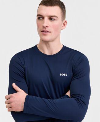 Men's Long-Sleeve UV Protection Rashguard Swim Shirt by HUGO BOSS