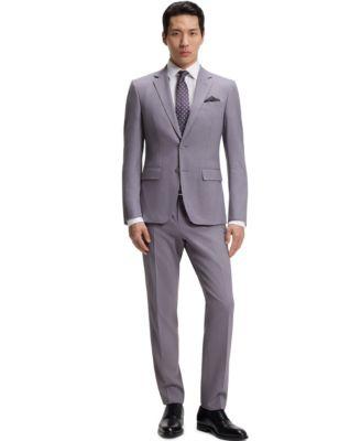 Men's Micro-Patterned 2-Piece Slim-Fit Suit by HUGO BOSS