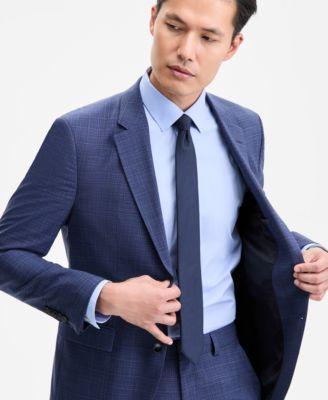 Men's Modern-Fit Plaid Suit Jacket by HUGO BOSS