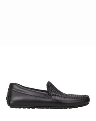Men's Noel Black Leather Moccasins by HUGO BOSS