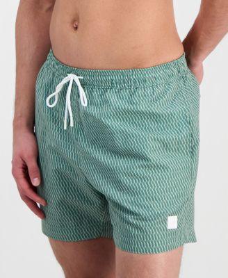 Men's Squiggle Print 5" Swim Trunks by HUGO BOSS