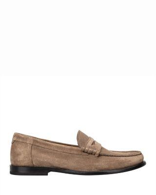 Men's Tevan Beige Suede Loafers by HUGO BOSS
