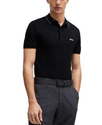 Men's Tonal Logo Slim-Fit Polo Shirt by HUGO BOSS