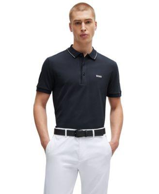 Men's Tonal Logo Slim-Fit Polo Shirt by HUGO BOSS