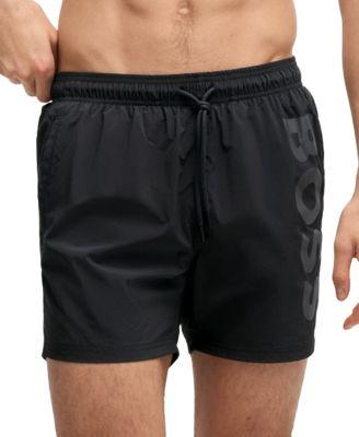 Men's Vertical Logo Print Swim Shorts by HUGO BOSS