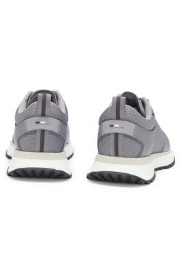 Mesh-detail trainers in mixed materials by HUGO BOSS