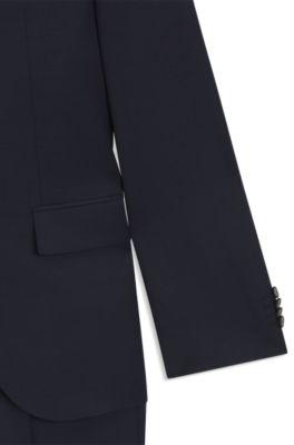 Micro-patterned two-piece regular-fit suit in virgin wool by HUGO BOSS