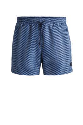 Micro-print swim shorts in quick-dry fabric by HUGO BOSS