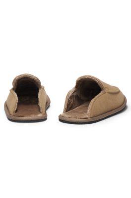 Microfibre slippers with fluffy lining by HUGO BOSS