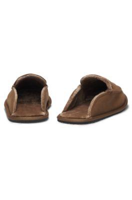 Microfibre slippers with fluffy lining by HUGO BOSS