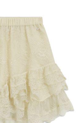 Mini skort in ruffled lace by HUGO BOSS