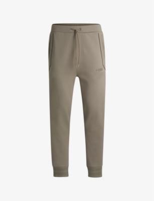Mirror-effect logo cotton-blend jogging bottoms by HUGO BOSS
