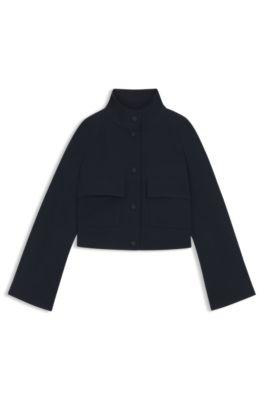 Modern-fit blazer in wrinkle-resistant crepe by HUGO BOSS
