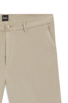 Modern-fit shorts in stretch-cotton twill by HUGO BOSS