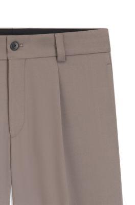 Modern-fit trousers in stretch twill by HUGO BOSS
